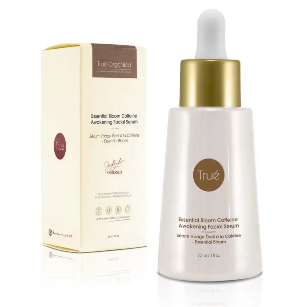 True Organica Essential Bloom Caffeine Awakening Facial Serum - Retail $299